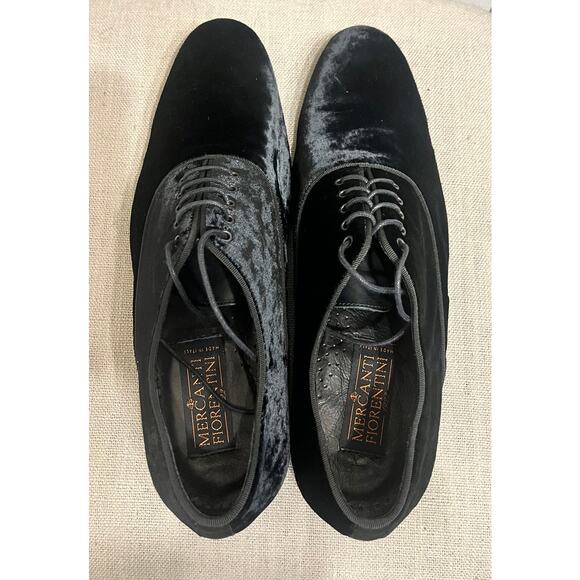 Mercanti Fiorentini Men\'s Oxford Lace Up Black Velvet Size 9.5 M Shoes main image 4